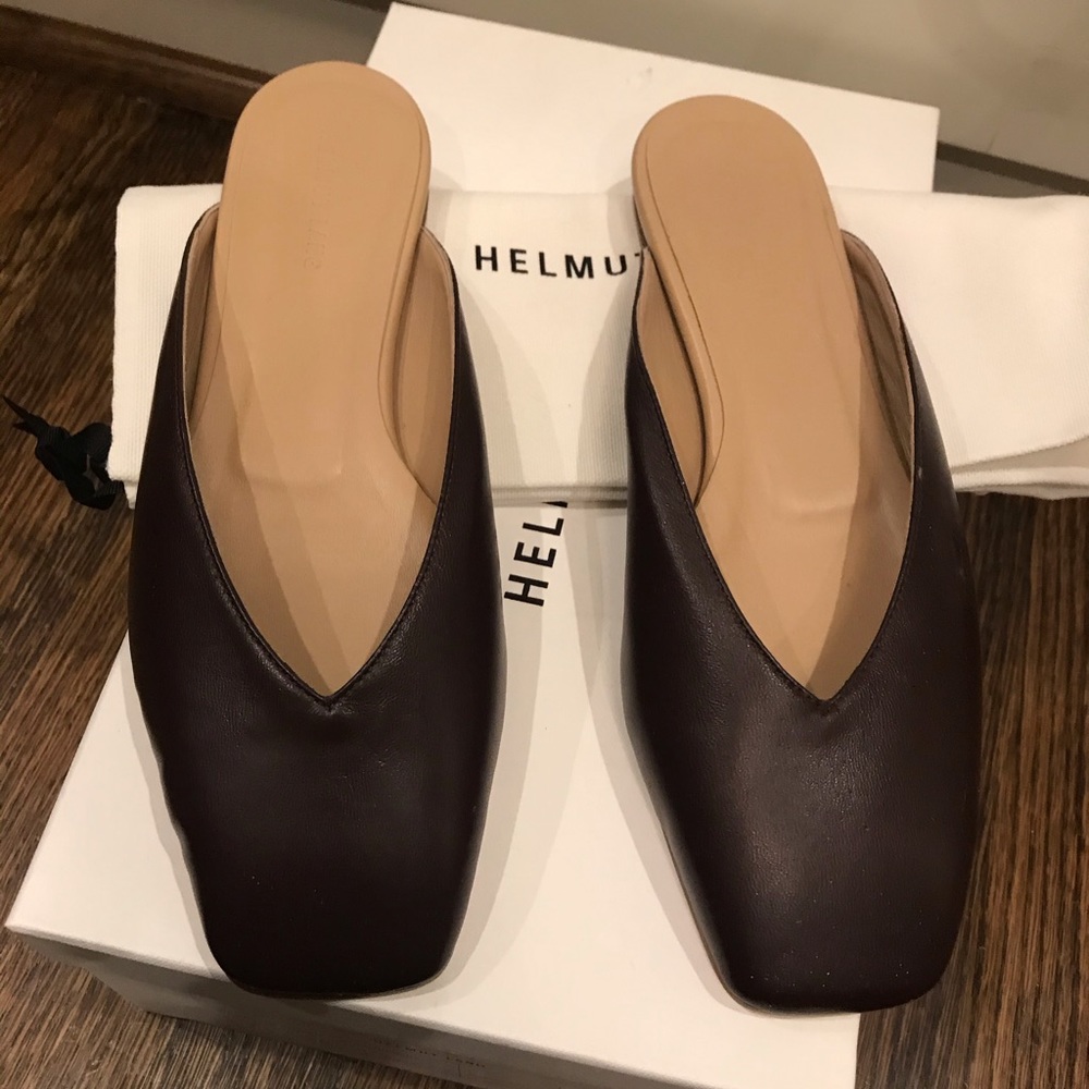 Helmut Lang Square toe mule slide 36